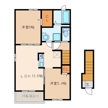 ヴィオラ　堂本の物件間取画像